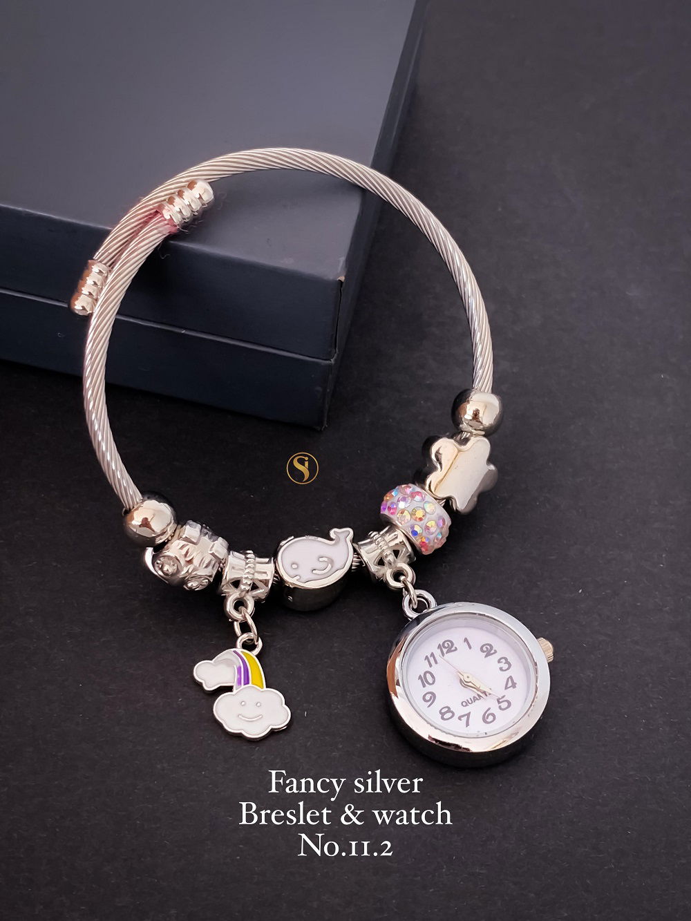 Fancy Party Wear Silver Bracelets And Watch Wholesale Shop In Surat
